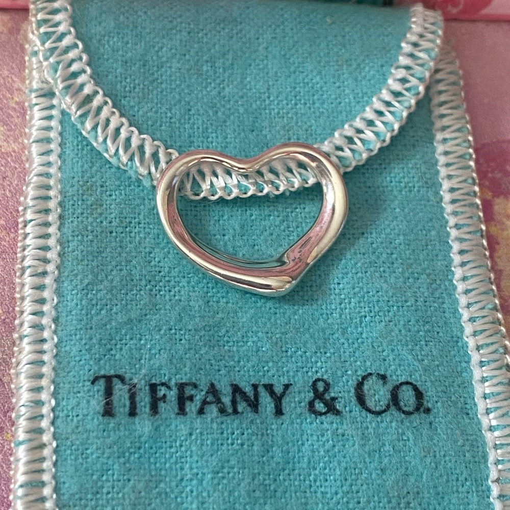 Tiffany & Co. Open Heart Elsa Peretti Sterling Silver 925 Pendant